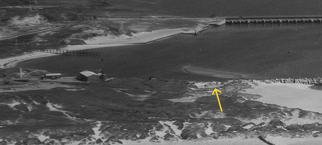 Hvide Sande Havn 1958 Tank ved den gamle fiskemels fabrik